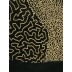Satin Digital Print Stole- Black 